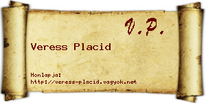 Veress Placid névjegykártya